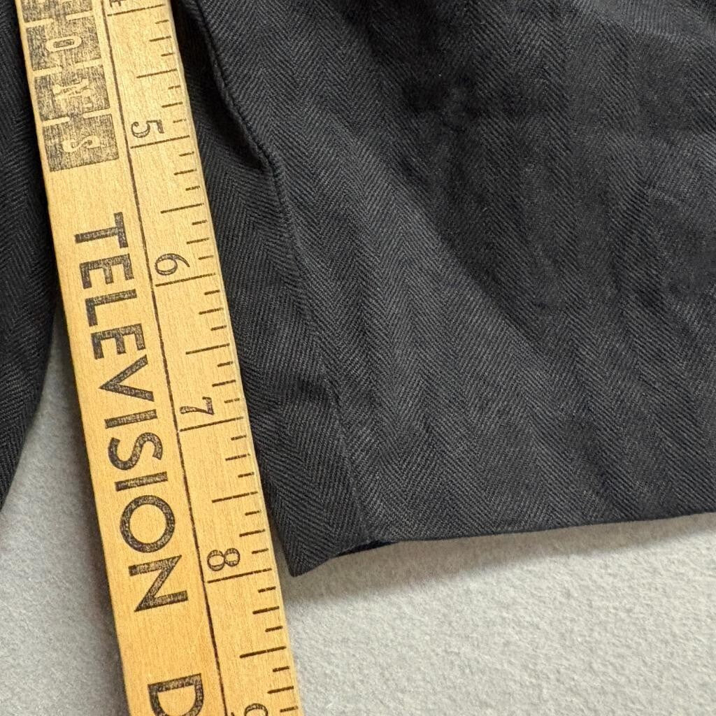 Montego Resort Silk Shorts Womens 32 Black Herringbone Pleated Casual Summer