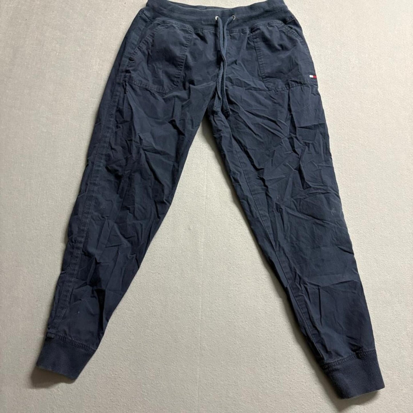 Tommy Hilfiger Sport Womens Jogger Pants XS Navy Blue Cotton Drawstring Casual