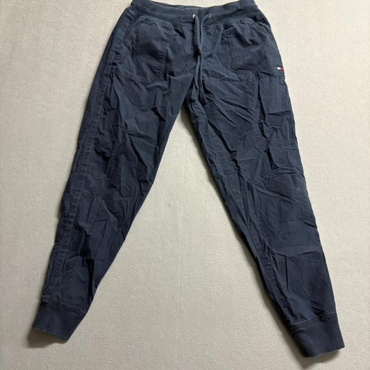Tommy Hilfiger Sport Womens Jogger Pants XS Navy Blue Cotton Drawstring Casual