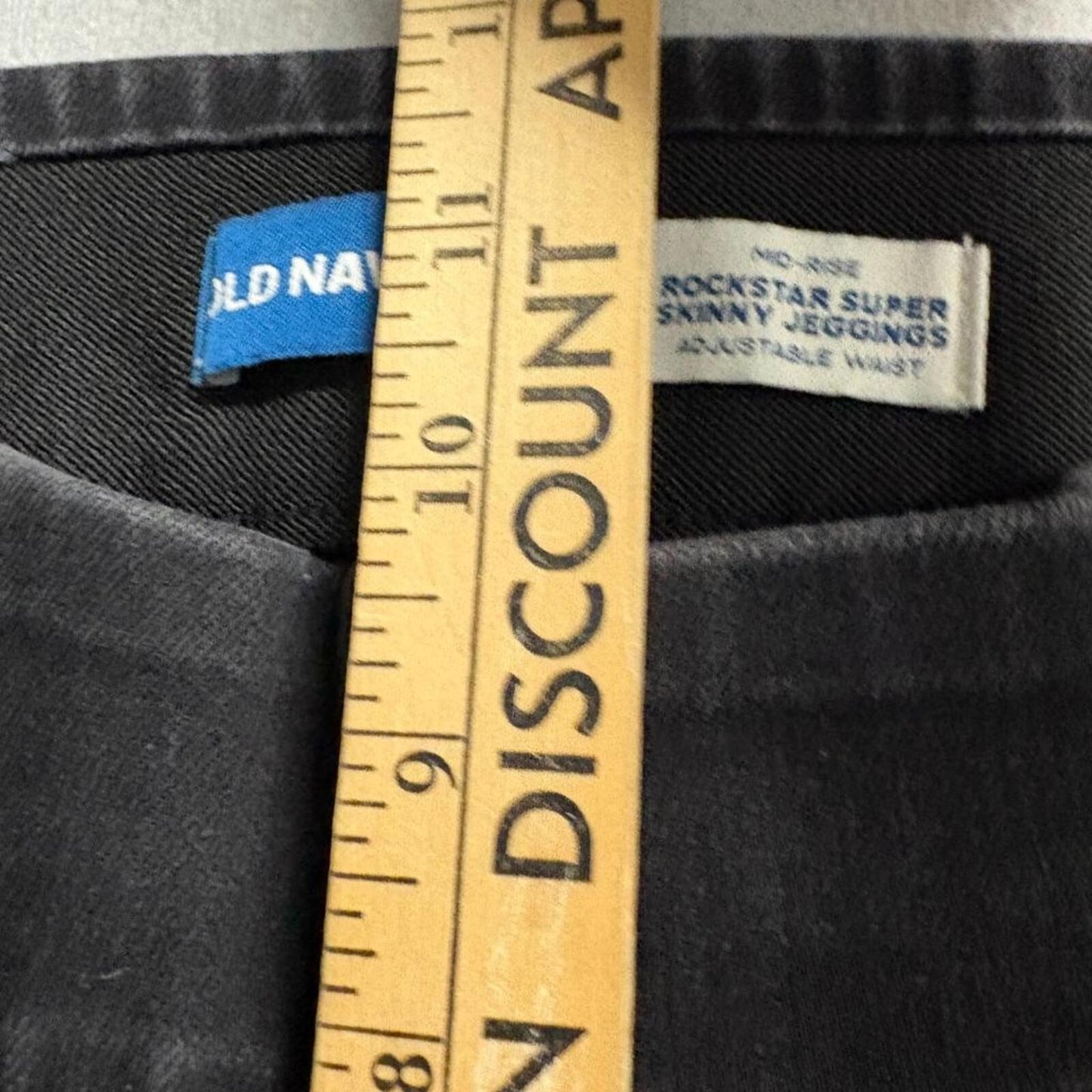 Old Navy Rockstar Super Skinny Jeggings Womens 12 Petite Black Mid Rise Stretch