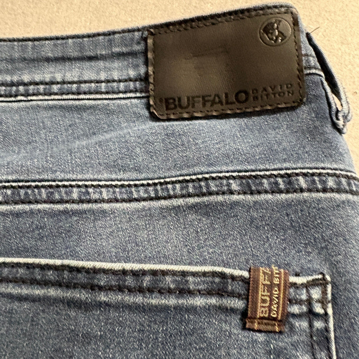 Buffalo David Bitton Axel Slim Stretch Jeans Mens 38x32 Blue Denim