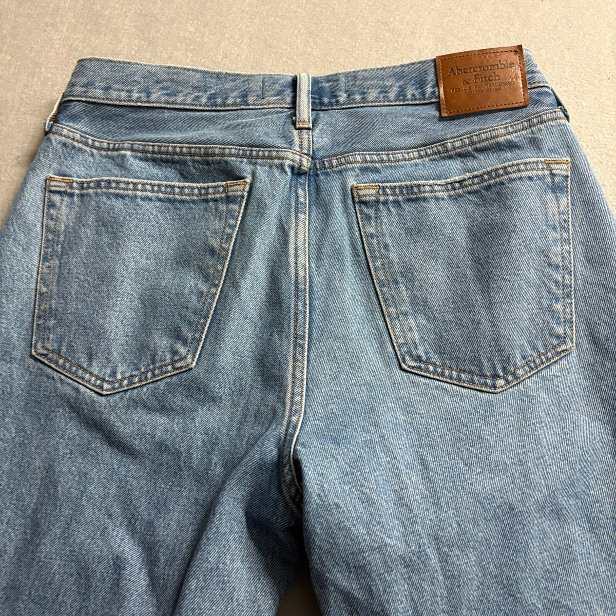 Abercrombie & Fitch Authentic Rigid Denim Loose Jeans Mens 32x32 Blue Cotton