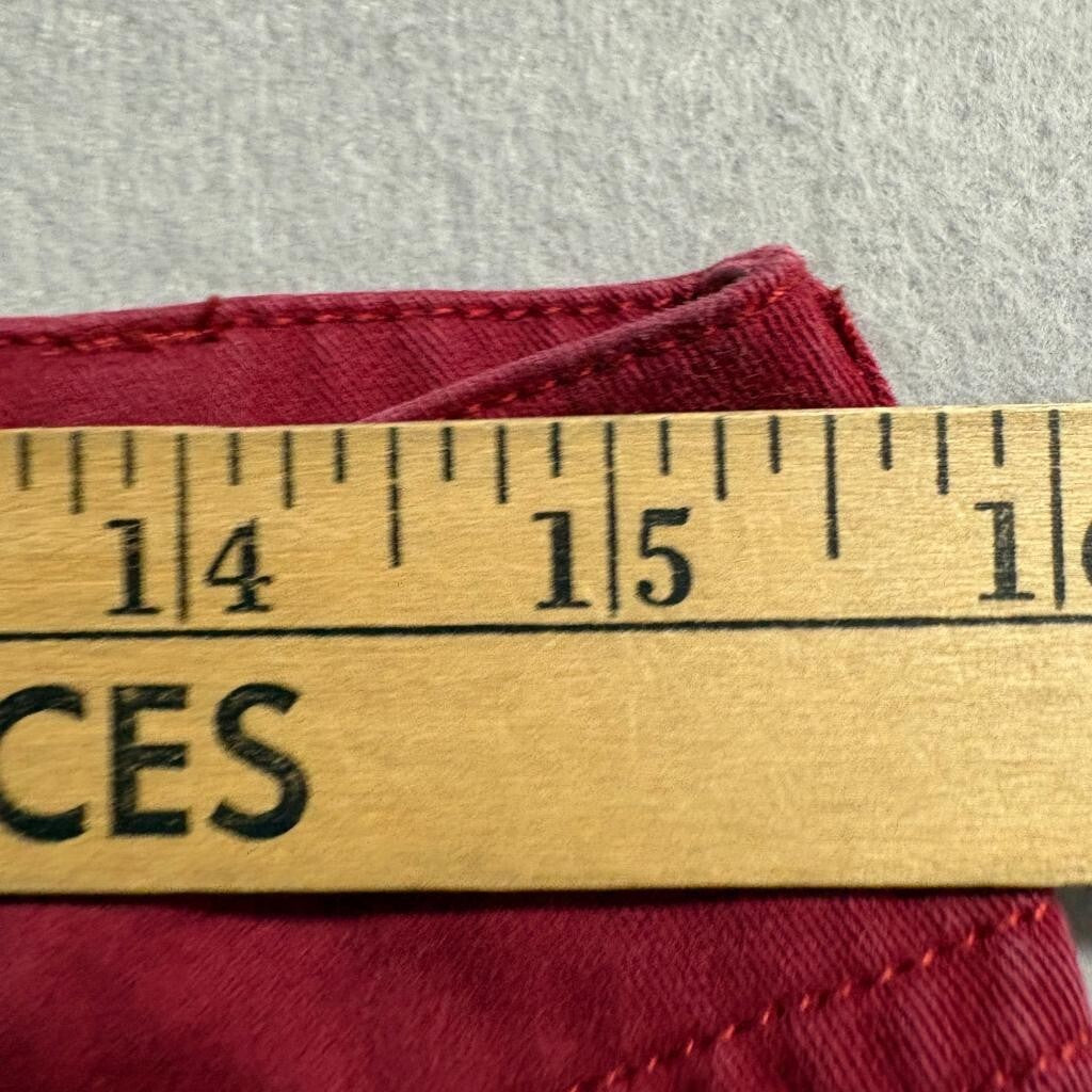 High Sierra Womens Red Cotton Denim Crop Jeans Size 6 Wide Leg Capris