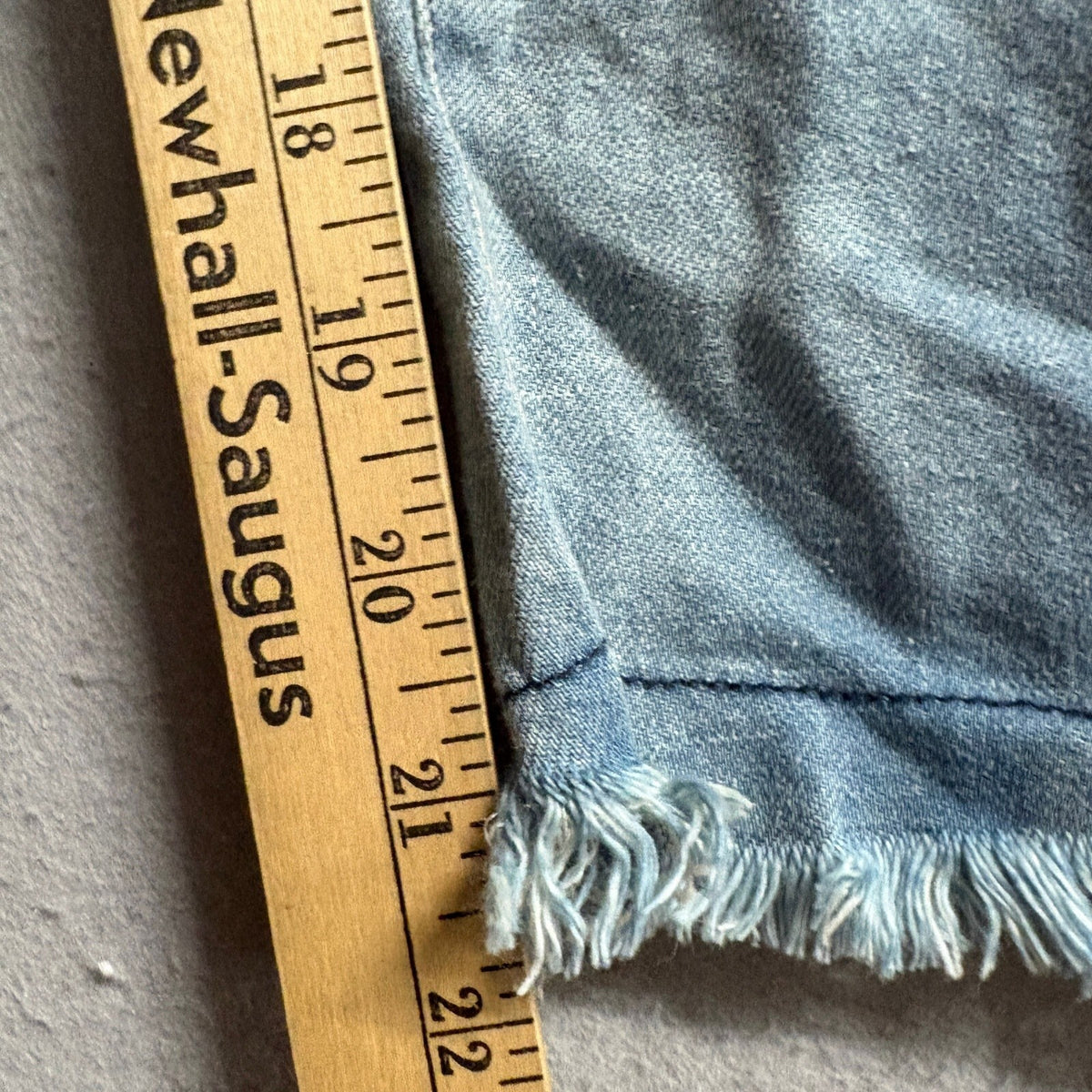 Unbranded Distressed Patchwork Jeans Womens M Blue Denim Elastic Waist Fringed