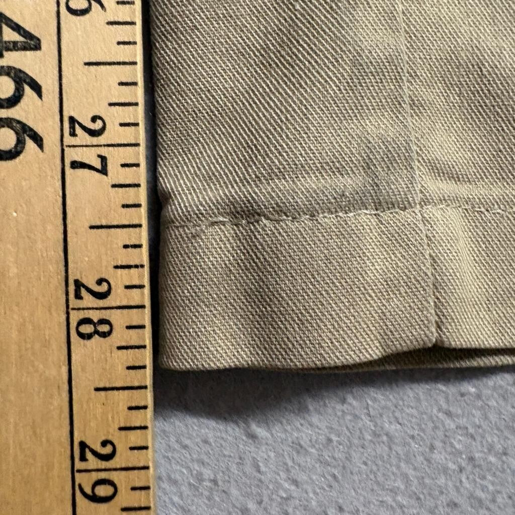Dickies Flex Girls Khaki Chino Pants Size 14 School Uniform Beige Flat Front