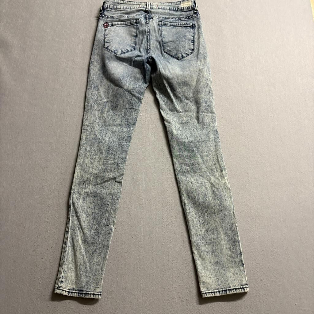 BDG Ankle Cigarette Jeans Womens 28 Blue Acid Wash Stretch Denim Made in USA