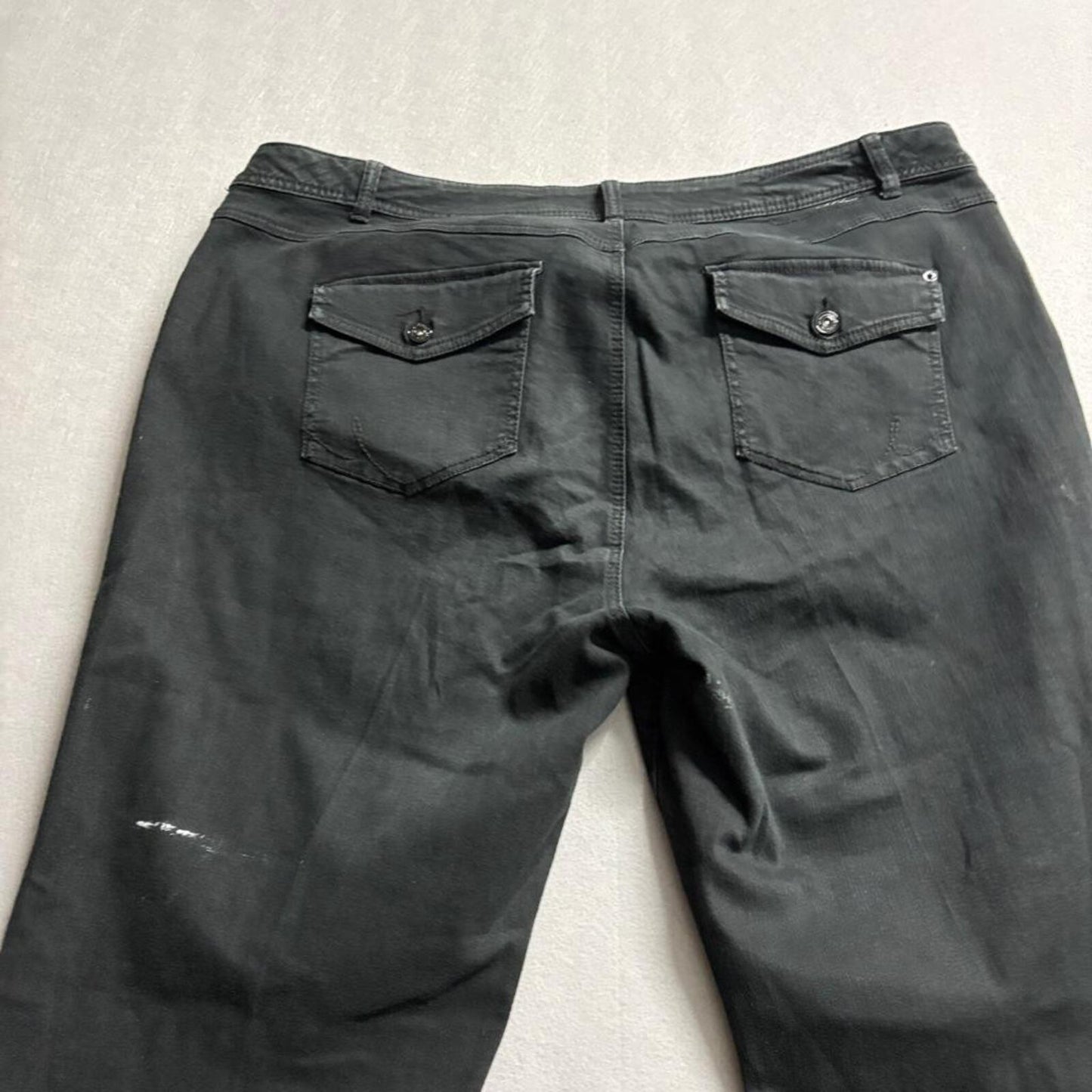 INC International Concepts Bootcut Jeans Womens 24W Black Denim Slim Tech Fit
