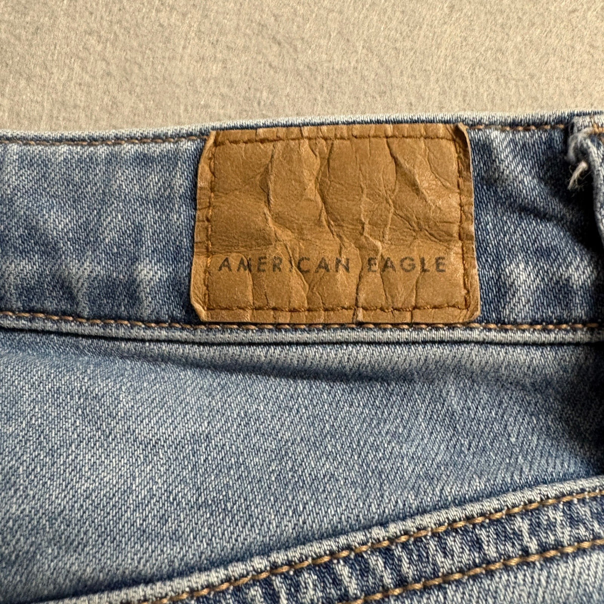 American Eagle Cargo Jeans Womens 000 Regular Blue Denim Wide Leg Stretch