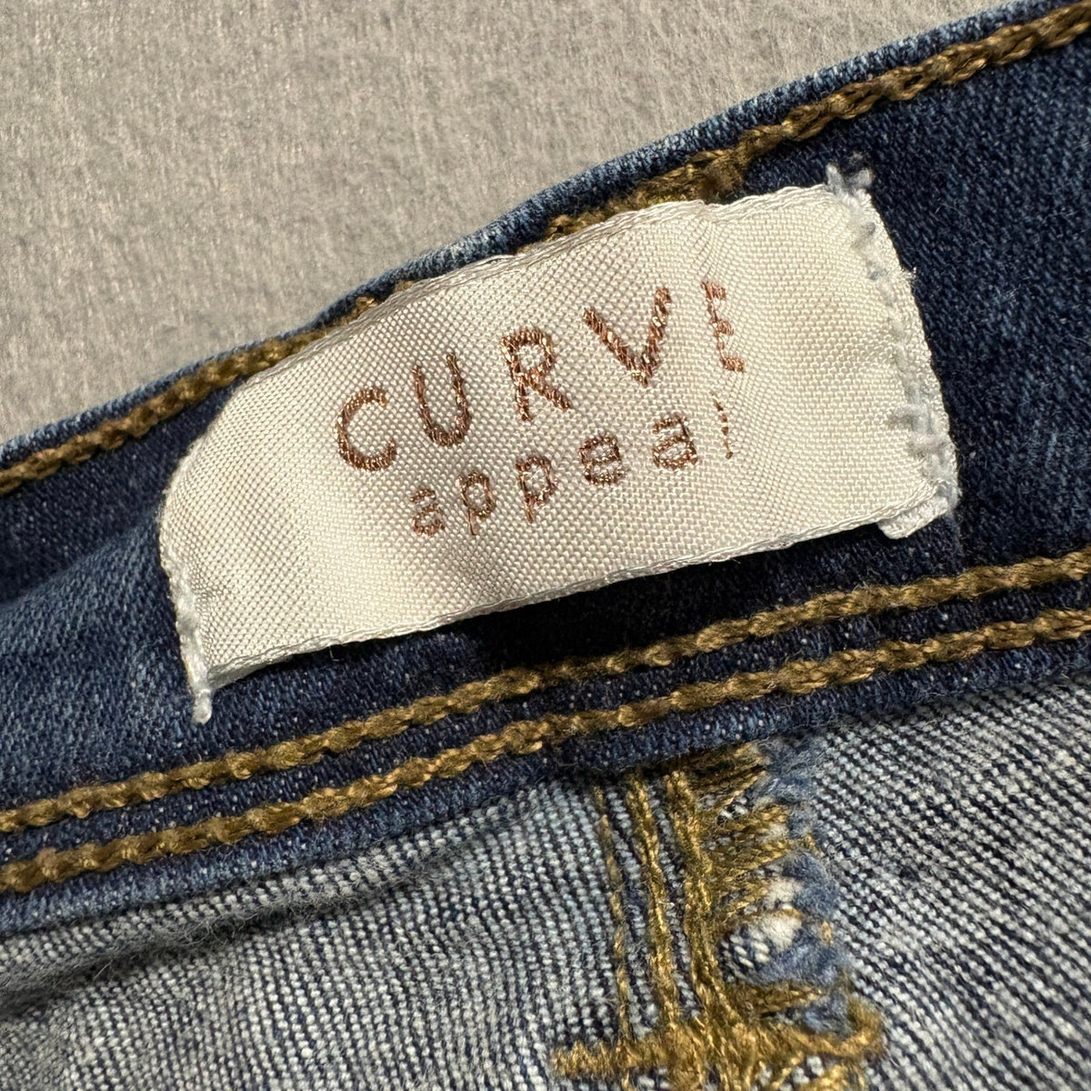 Curve Appeal Jeans Womens 8/29 Blue Denim Wide Leg Stretch Crop High Rise