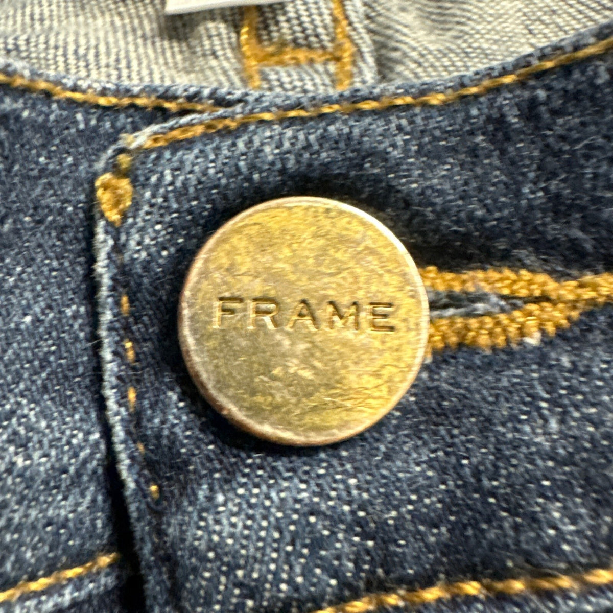 FRAME Le Skinny de Jeanne Jeans Womens Size 26 Dark Wash Raw Hem Ankle Denim