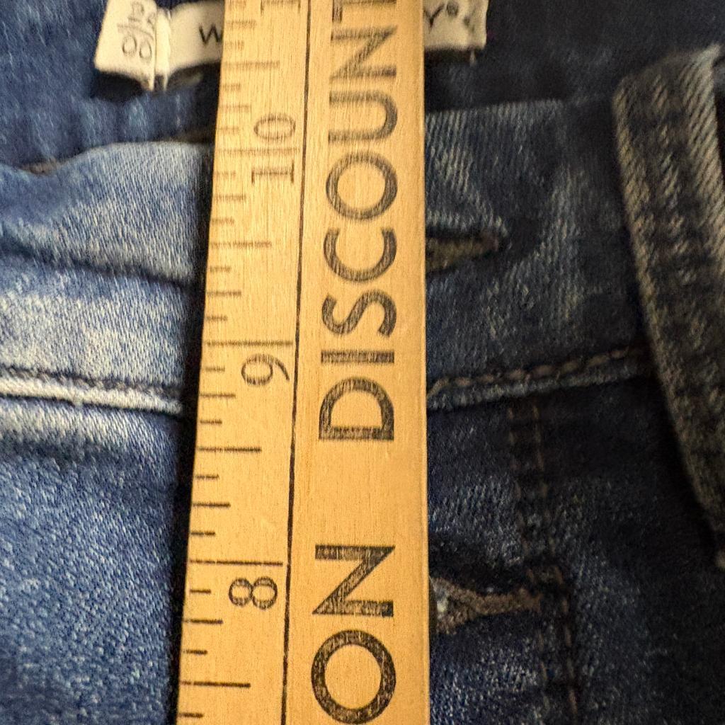 Whetherly Cooper High Rise Skinny Jeans Womens 24 Blue Denim Raw Hem Button Fly