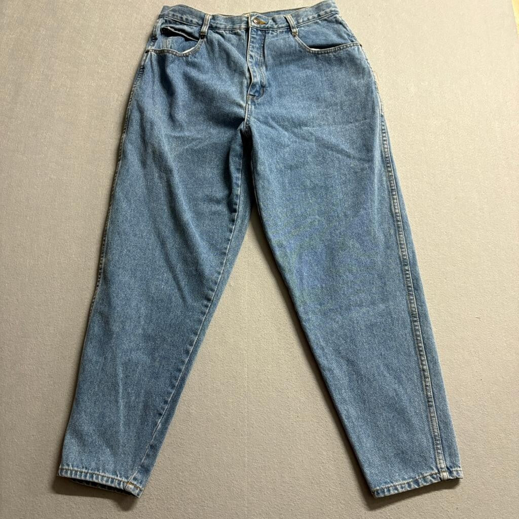 Midwest Traders Vintage Mom Jeans Womens 16 Petite Blue Denim High Rise Tapered