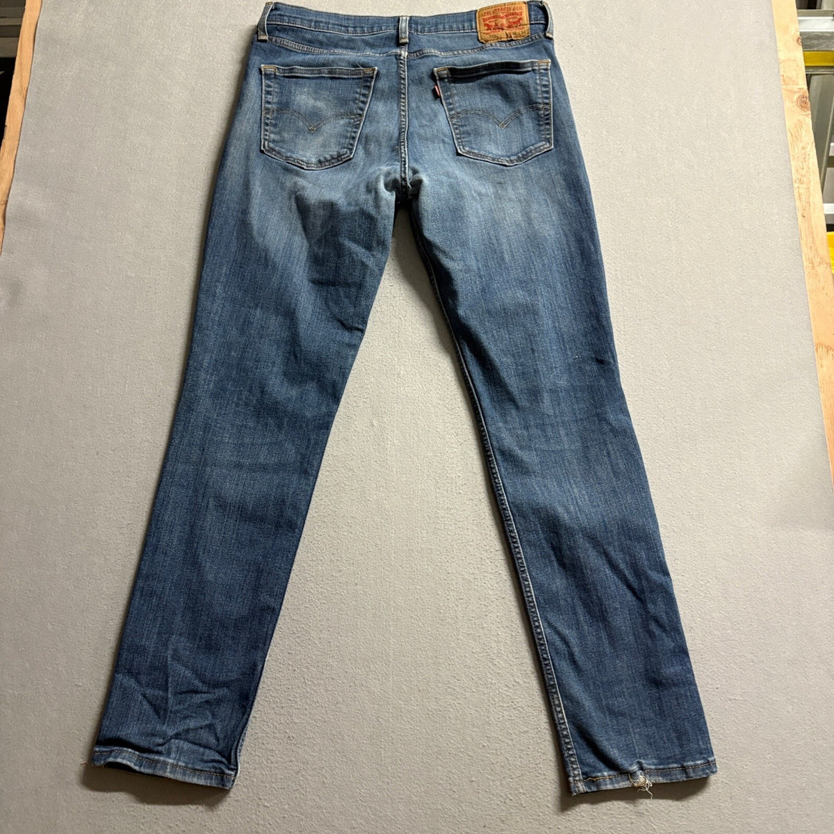 Levi's 511 Slim Fit Jeans Mens Size W36 L34 Blue Denim Distressed Hole Bleach