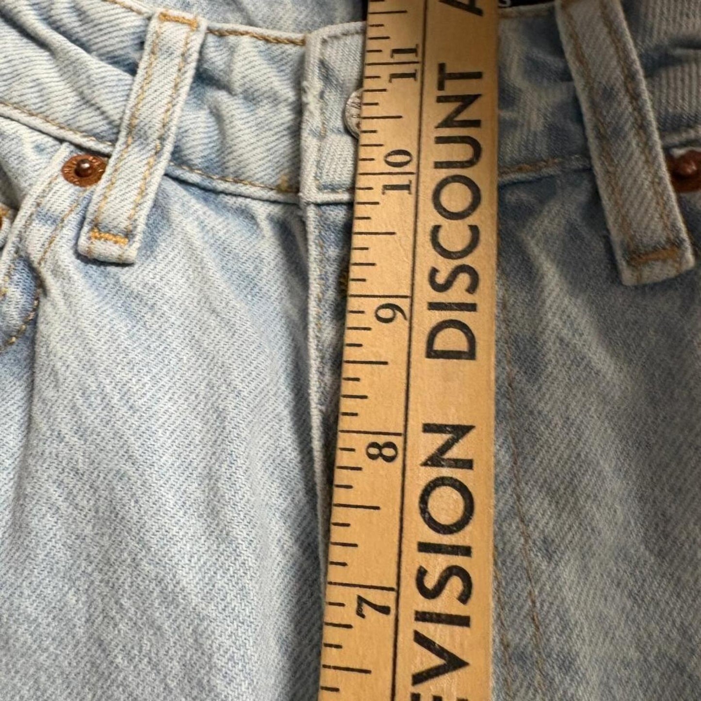 Piral Jeans Womens Small Light Wash Denim High Rise Button Fly Split Hem
