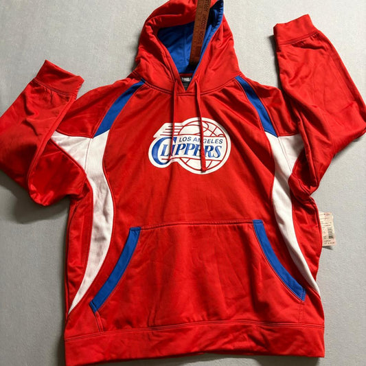 Los Angeles Clippers NBA Hoodie Mens 2XL Red Blue Pullover Sweatshirt NWT