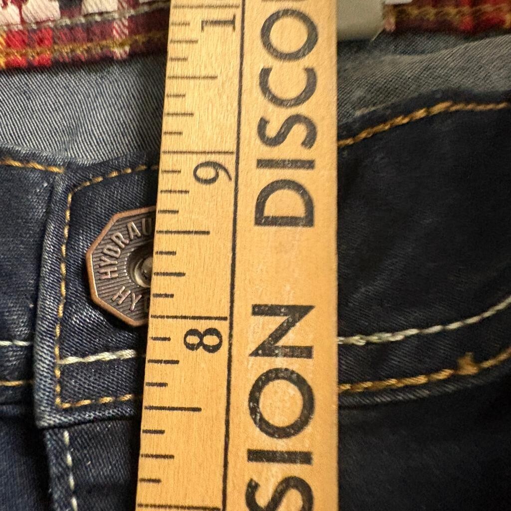 Hydraulic Jeans Womens 13/14 Dark Wash Bootcut Embroidered Flap Pocket Stretch