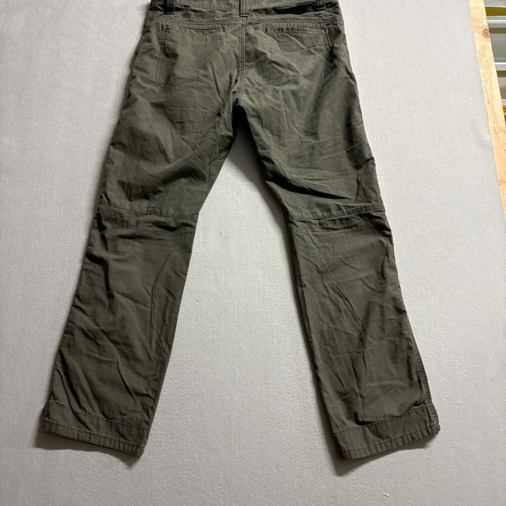 Wrangler ATG All Terrain Gear Pants Mens 34x32 Green Stretch Canvas Hiking Cargo