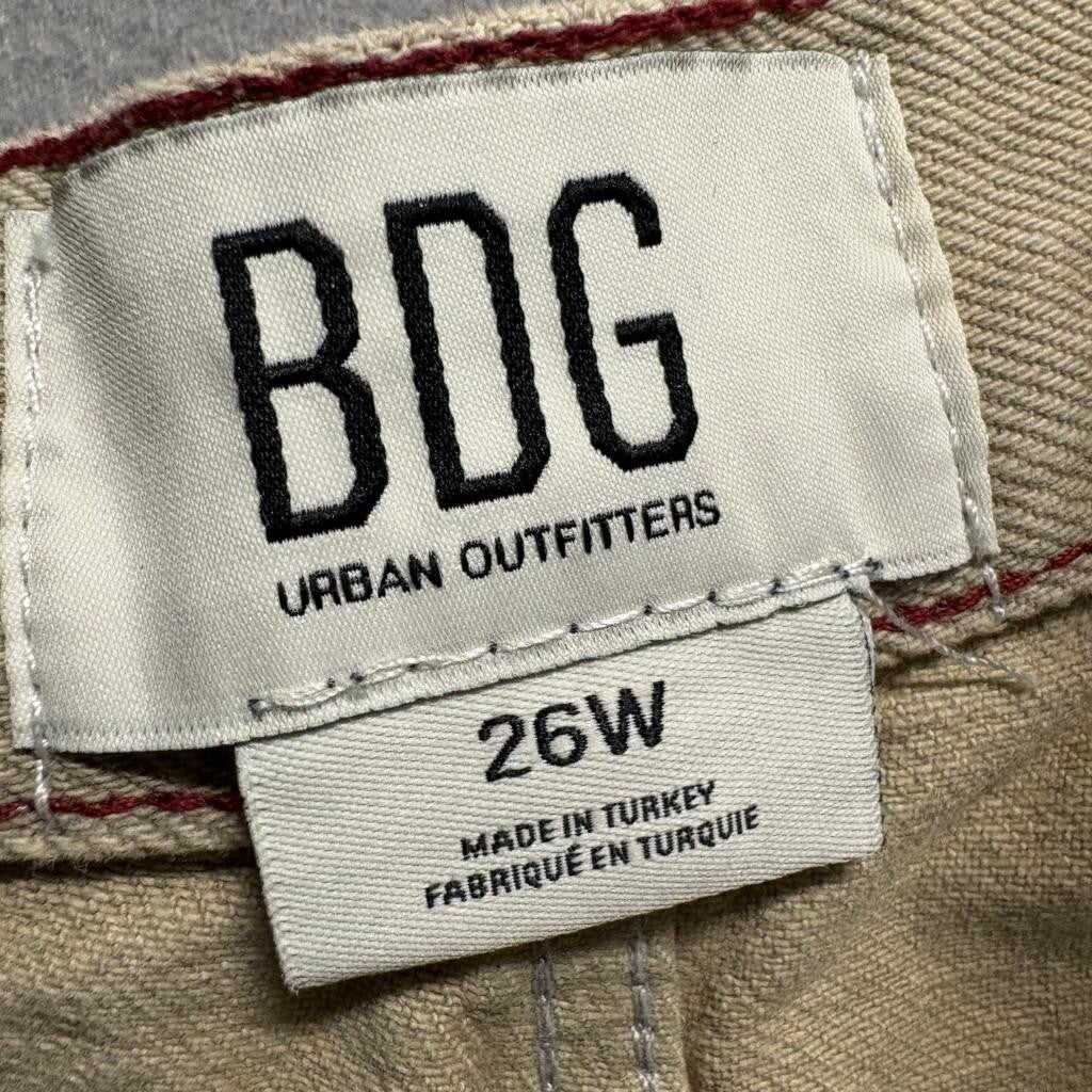 BDG Urban Outfitters Balloon Jeans Womens 26W Green Khaki High Rise Cinch Back