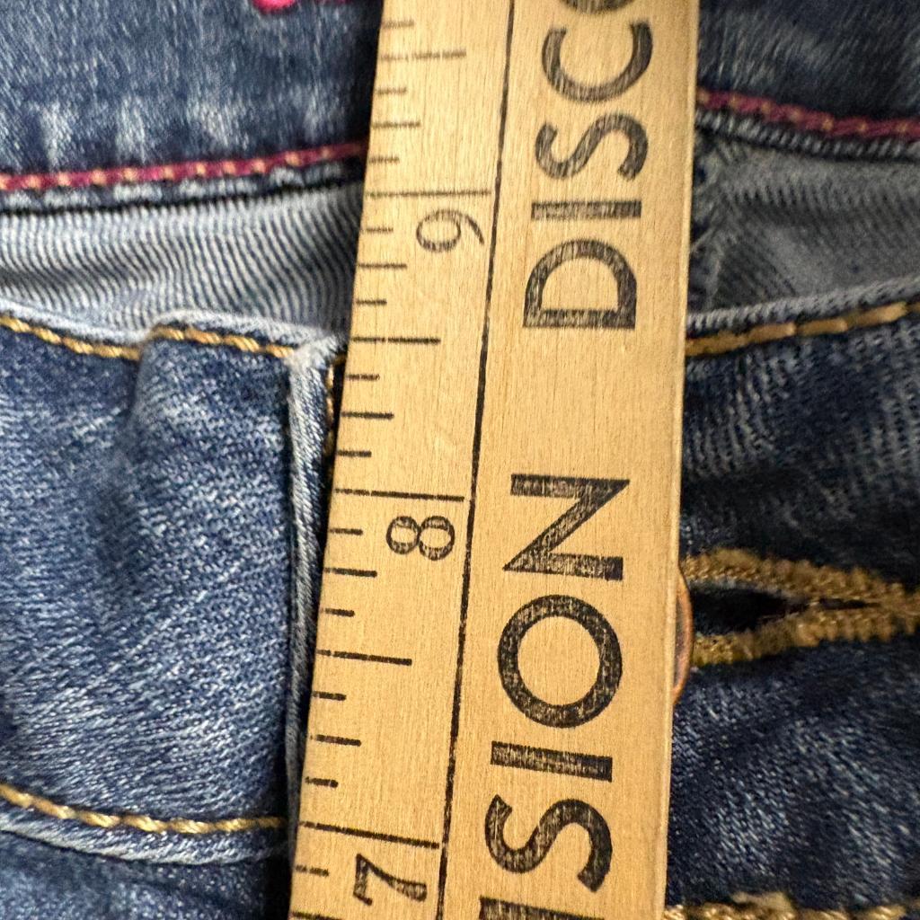 Wrangler Embroidered Butterfly Floral Jeans Womens Size 9/10x34 Bootcut Blue