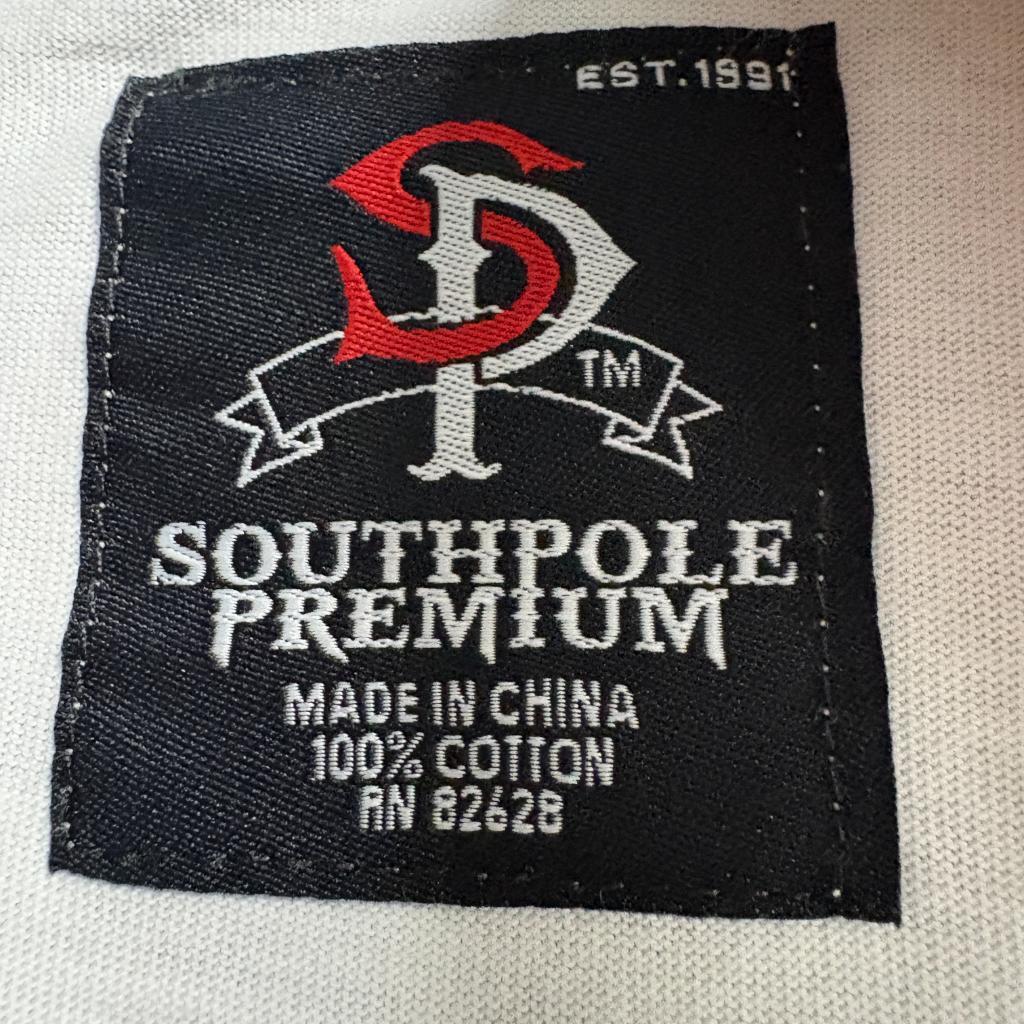 Southpole Graphic T-Shirt Mens XL White Cotton Streetwear Y2K Tee New With Tags
