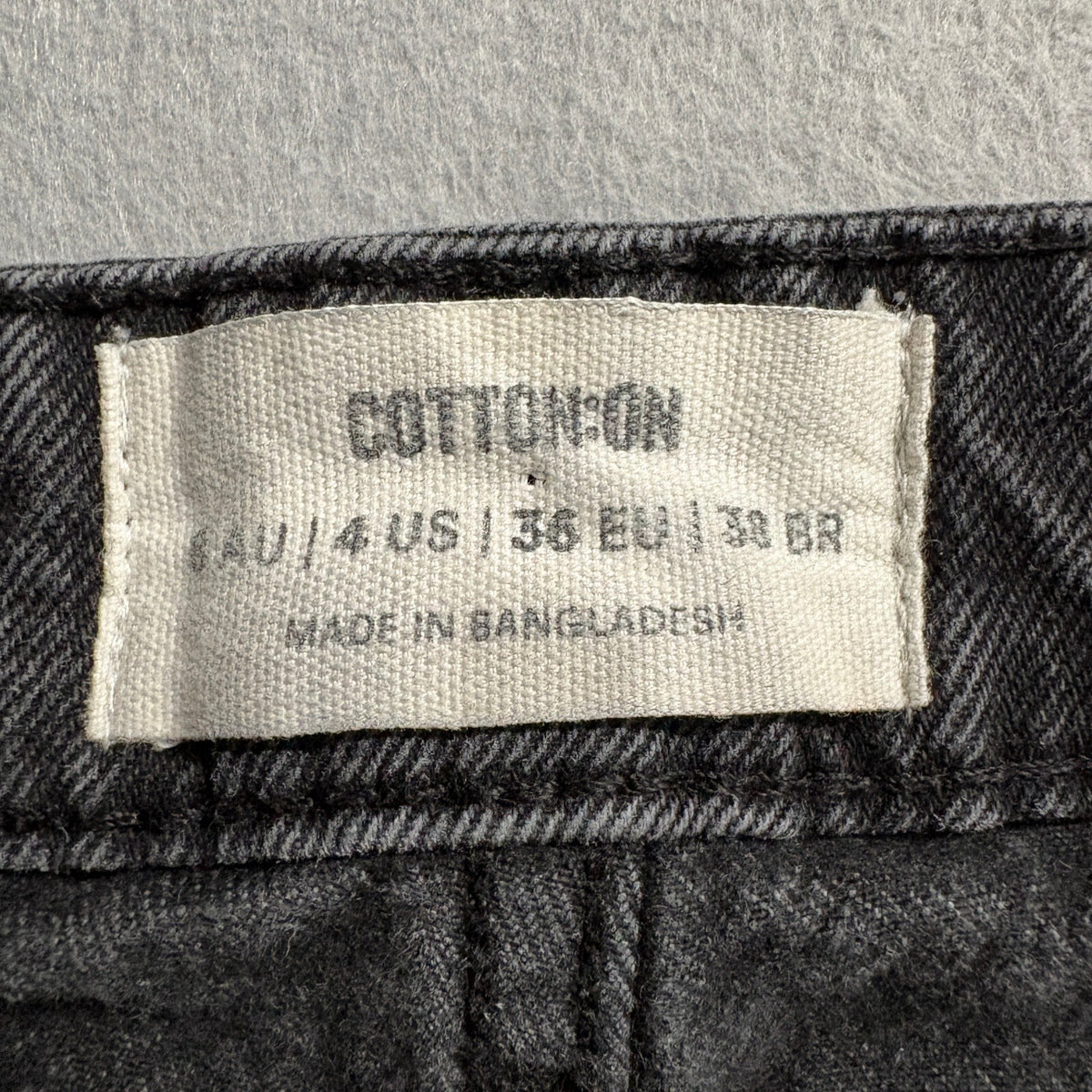 Cotton On Cargo Wide Leg Jeans Womens Size 4 US Black Denim Utility Pants