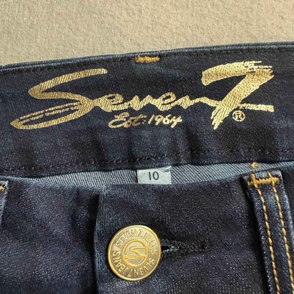 Seven7 Tummyless High Rise Skinny Jeans Womens 10 Dark Wash Blue Denim Stretch