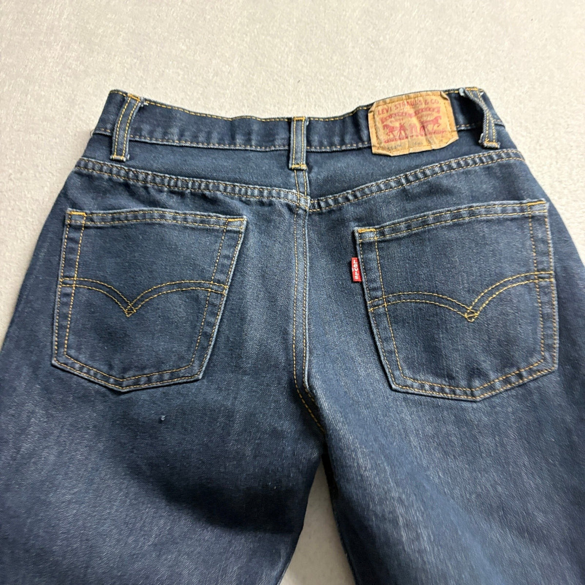 Levis 514 Straight Jeans Boys Size 16 Reg W28 L28 Dark Wash Blue Denim