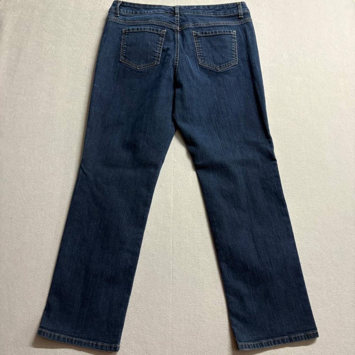 Bandolino Caroline Jeans Womens 14 Blue Denim Straight Leg Stretch Comfort