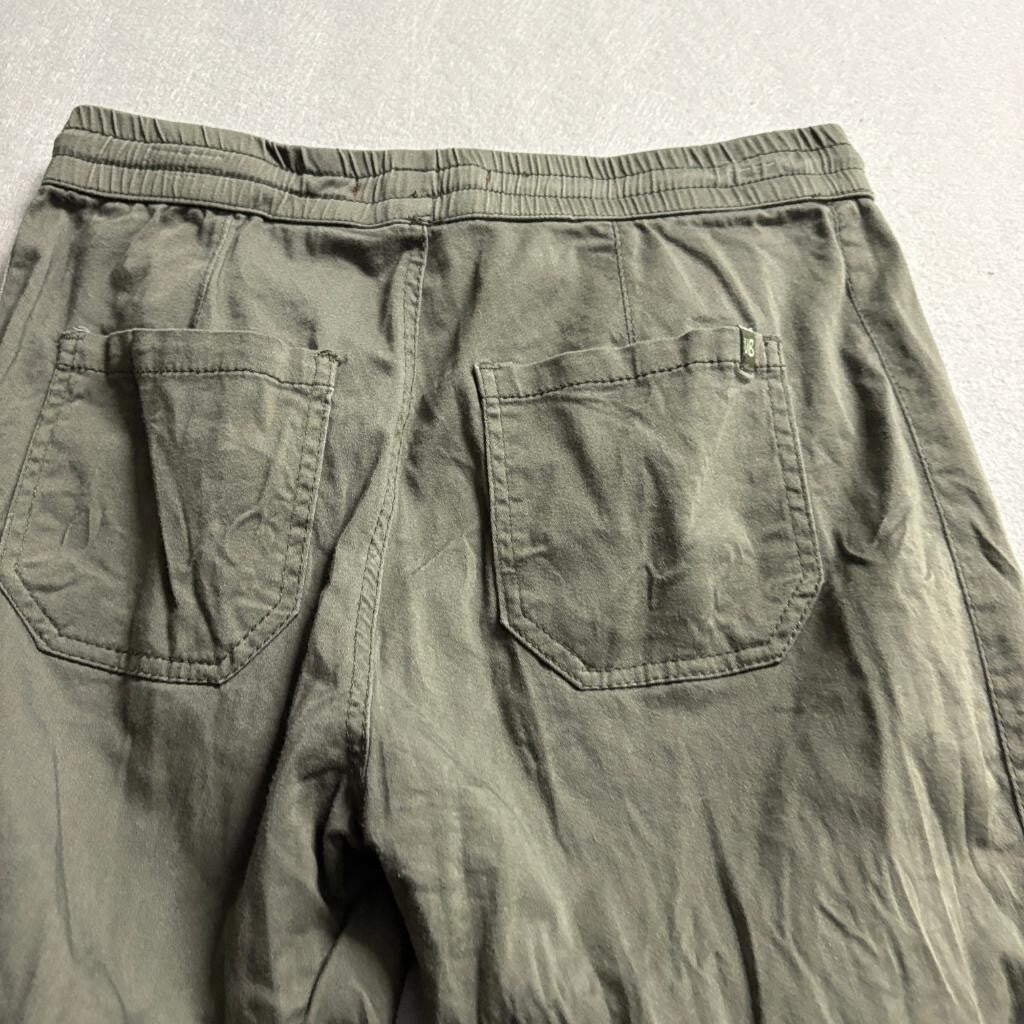 Unionbay Jogger Pants Womens Medium Green Cotton Blend Elastic Waist Drawstring