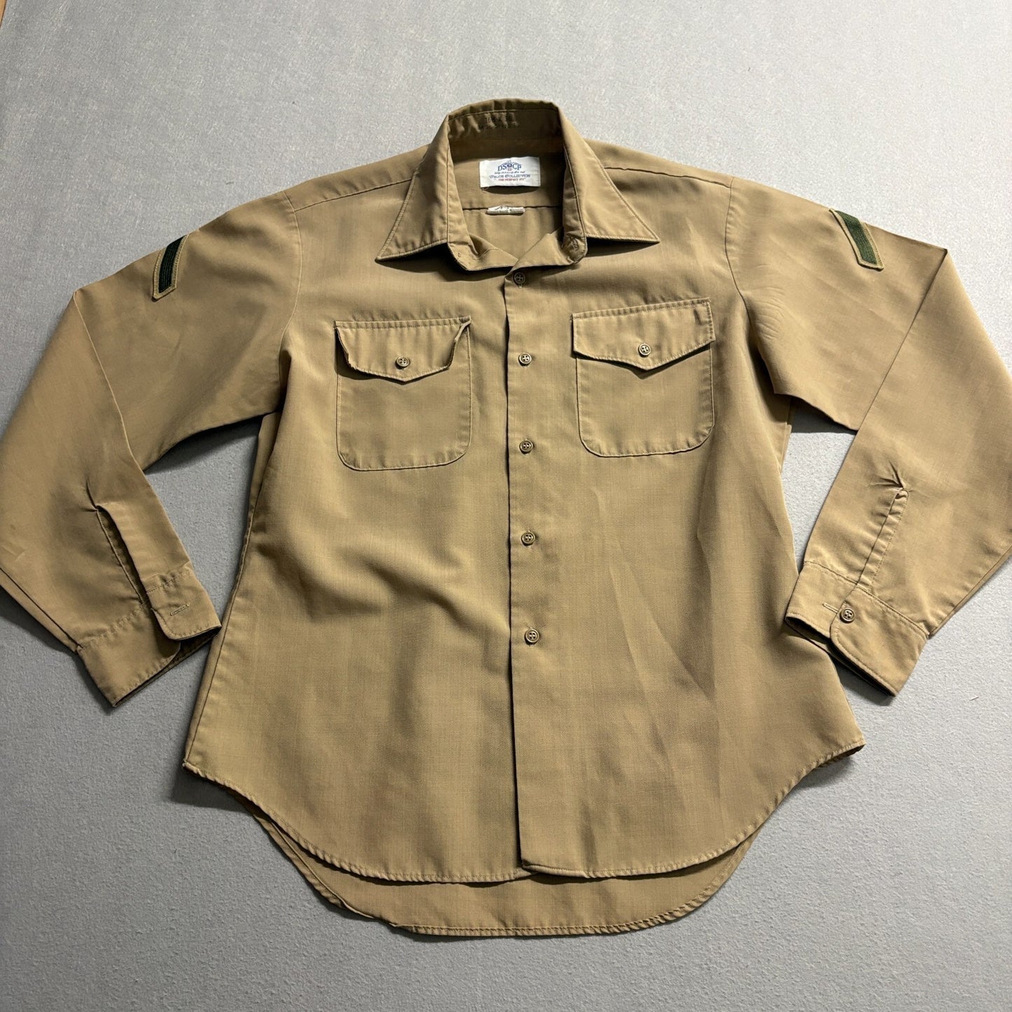 DSCP Valor Collection Uniform Shirt 16.5x36 Fits Like M Khaki Military USA