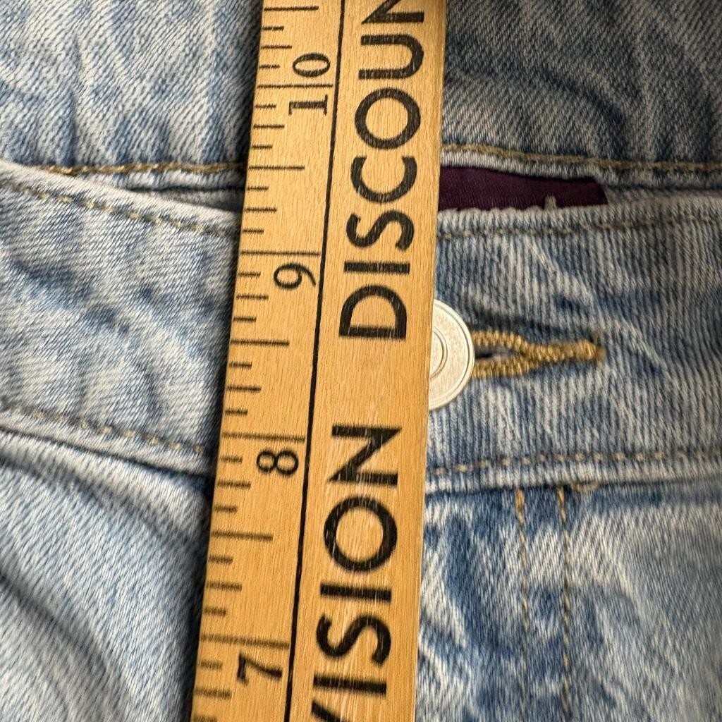 Weekend Academy Wide Leg Jeans Womens Size 16 Light Wash Raw Hem Cuffed Denim