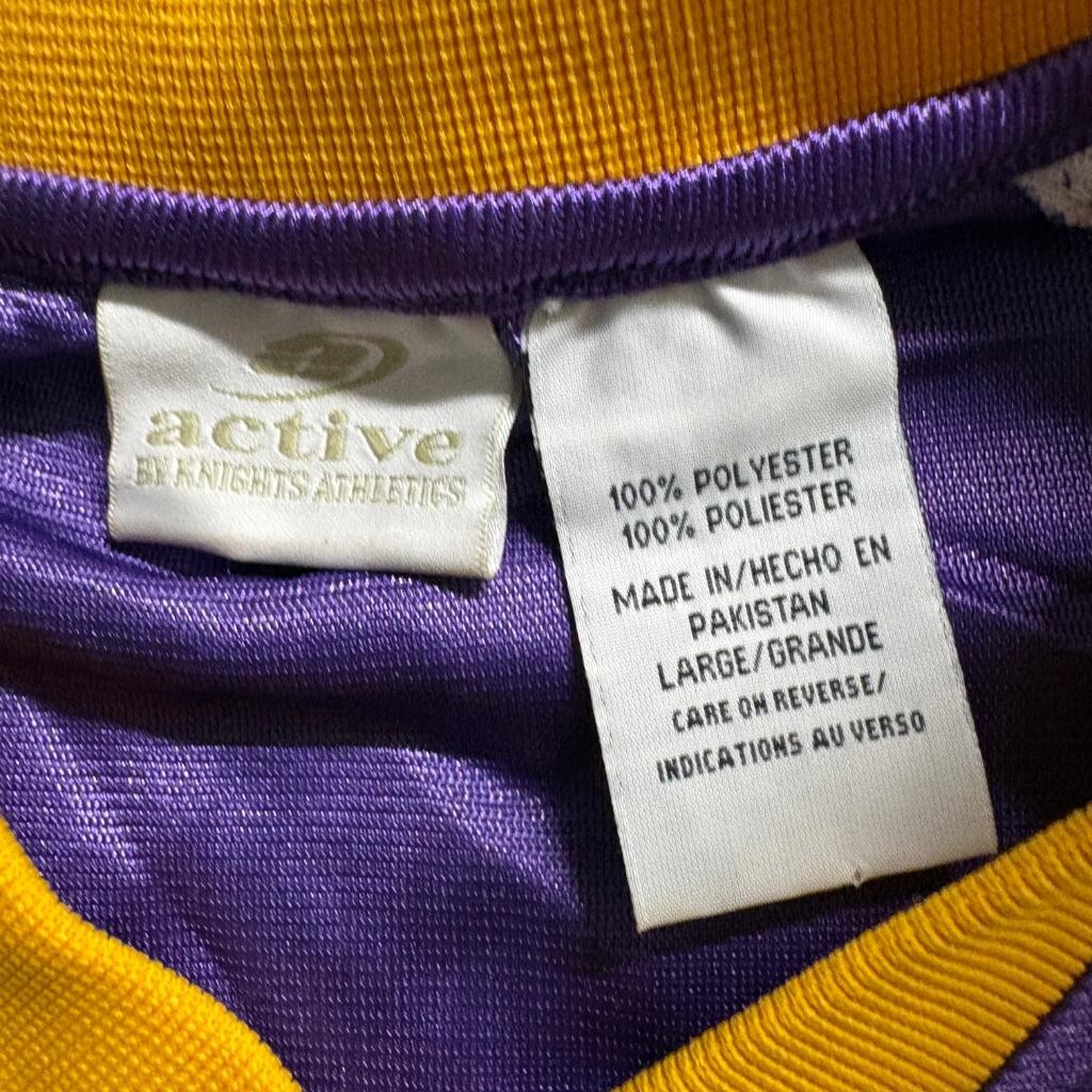 Los Angeles Lakers Active by Knights Athletics Jersey Tank Top Mens L Purple