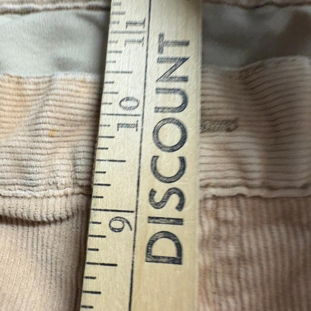 Quiksilver Corduroy Pants Mens 31 Tan Beige Straight Tapered Fit Stretch