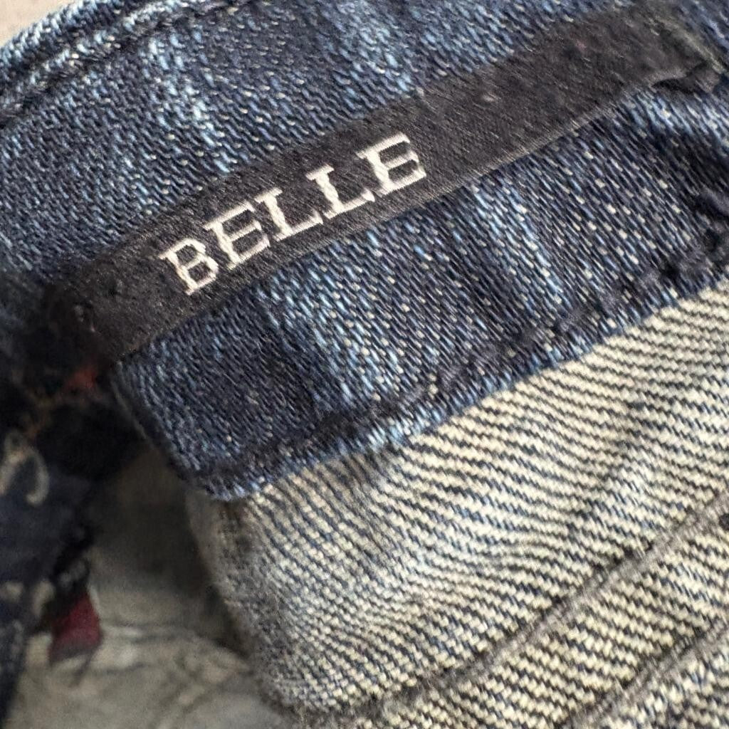 1717 Los Angeles Belle Bootcut Jeans Womens 29 Blue Denim Whiskered Stretch