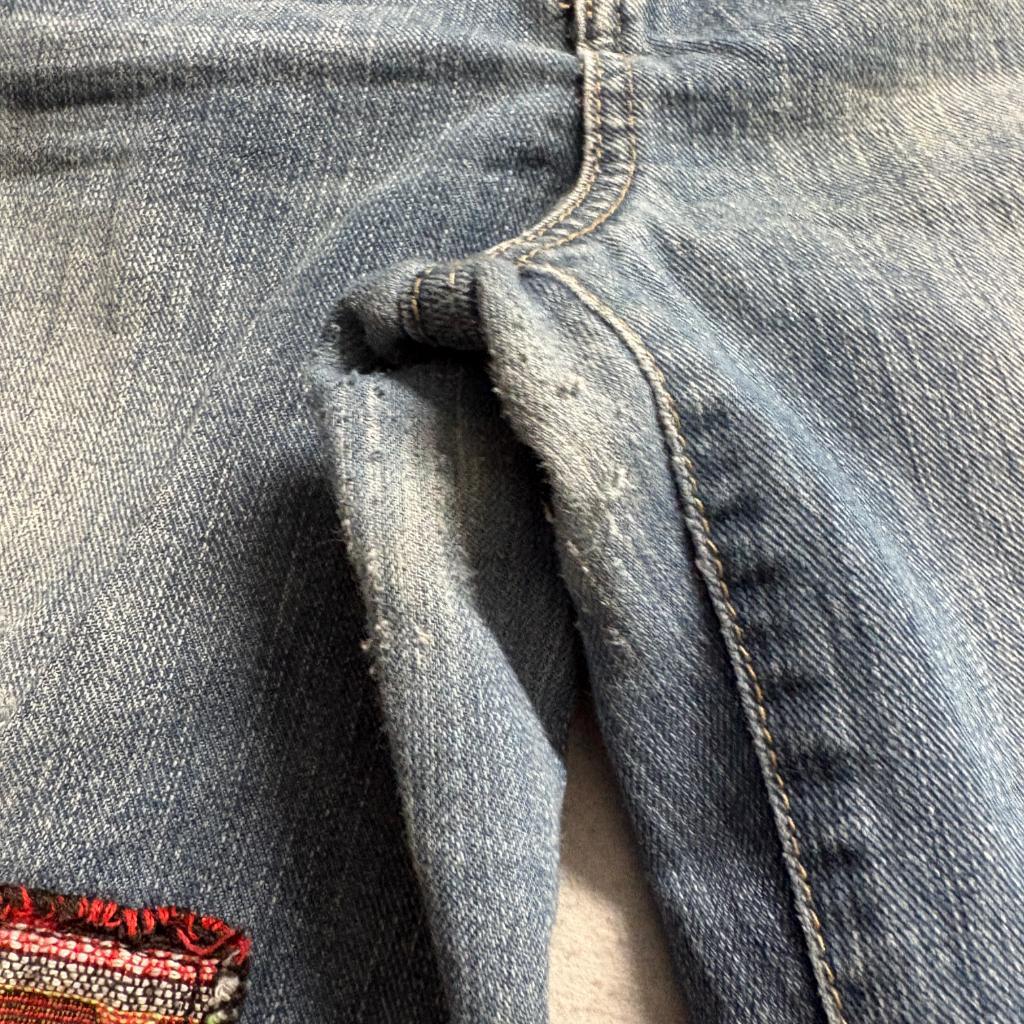 Rewash Vintage Reunion Patchwork Jeans Womens 13/14 Distressed Boho Denim