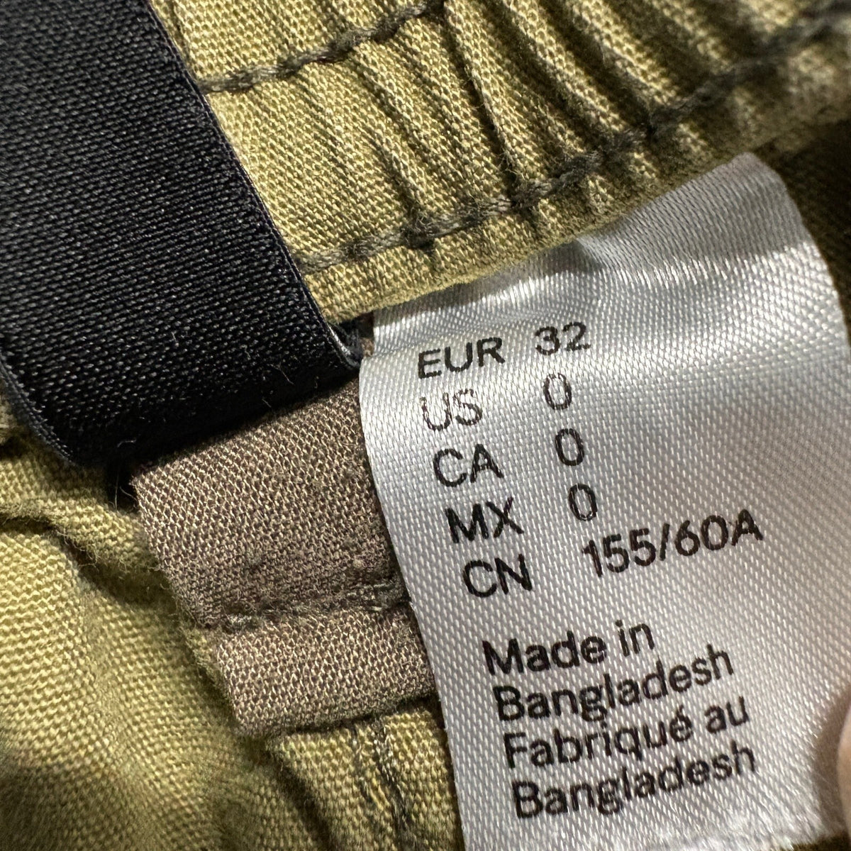 Divided H&M Cargo Pants Womens Size 0 Olive Green Wide Leg High Rise Y2K Cotton