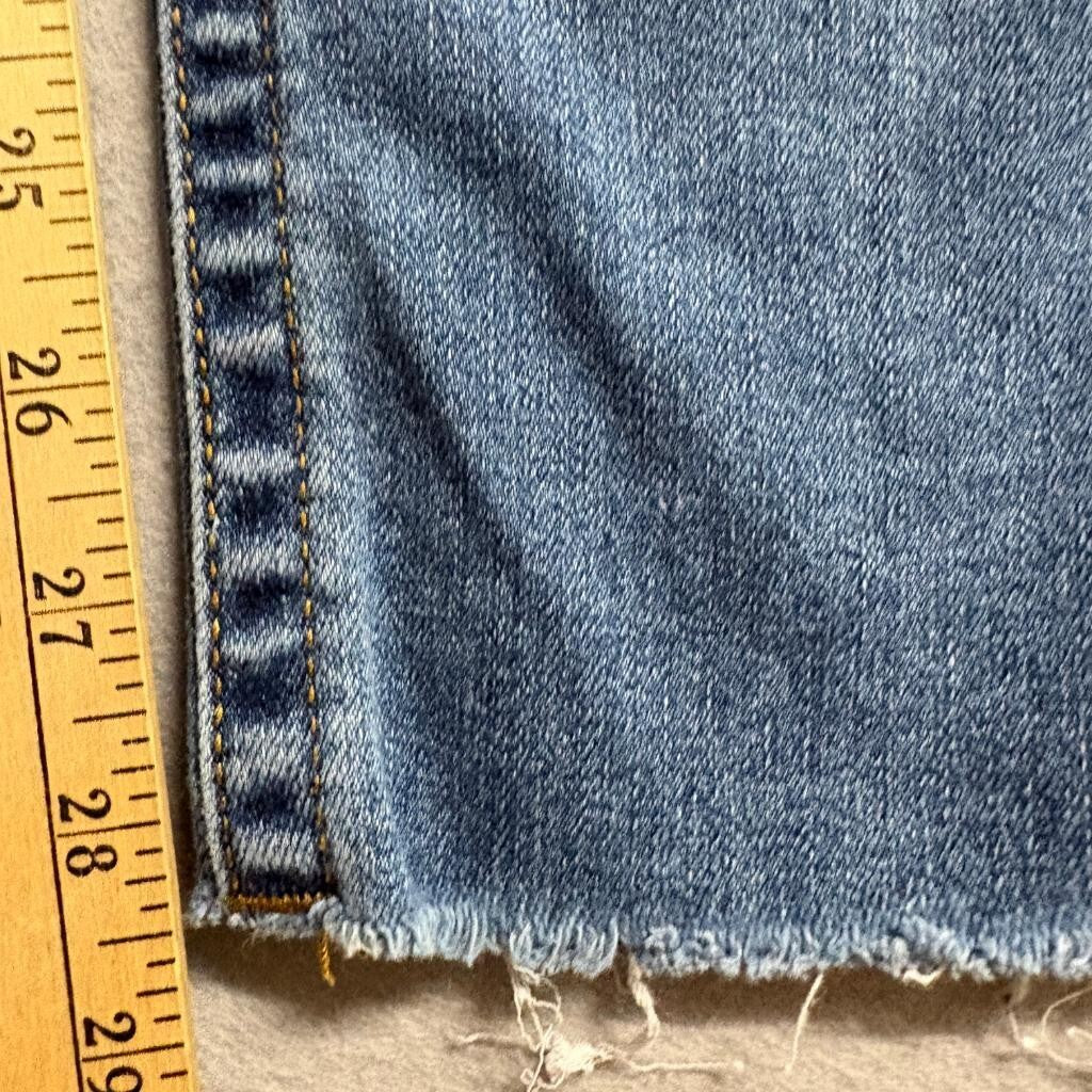 Kut from the Kloth Stevie Straight Leg Jeans Womens 6 Blue High Rise Distressed