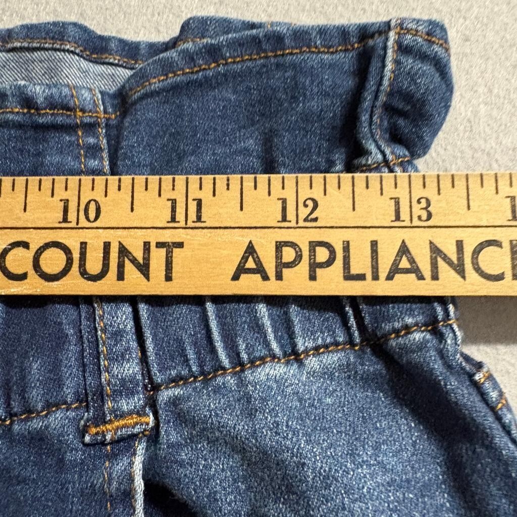 No Boundaries Paperbag Waist Jeans Womens Size 5 Blue Denim High Rise Stretch