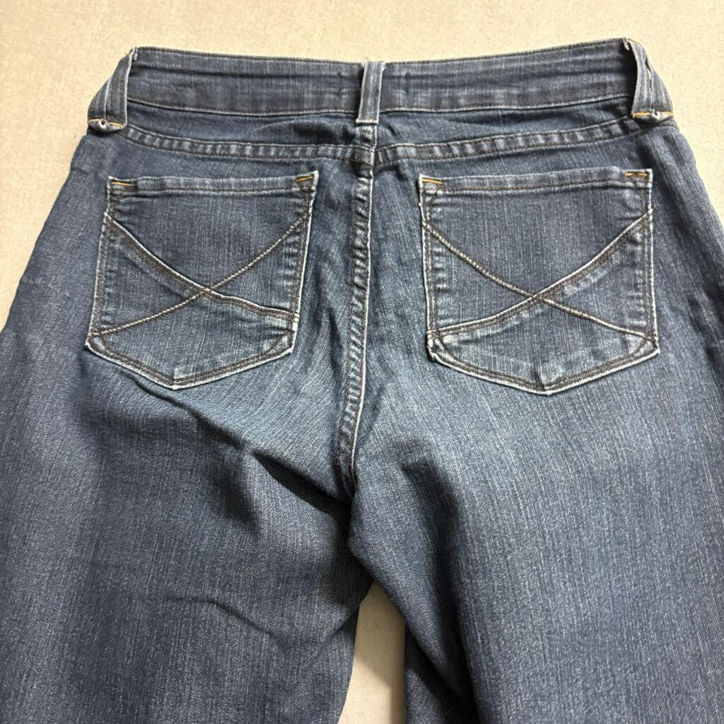 NYDJ Not Your Daughters Jeans Womens 4 Dark Wash Blue Straight Leg Denim Stretch
