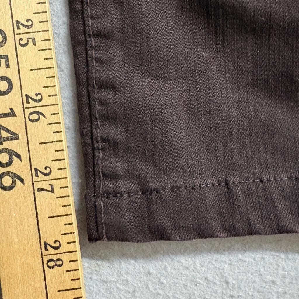 NYDJ Lift Tuck Straight Leg Jeans Womens Size 4 Brown Cotton Blend Made in USA