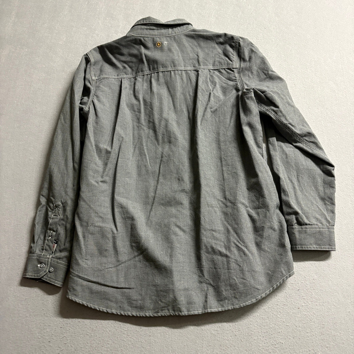 Carhartt FR Force Shirt Mens XL Flame Resistant Gray Long Sleeve Button Up
