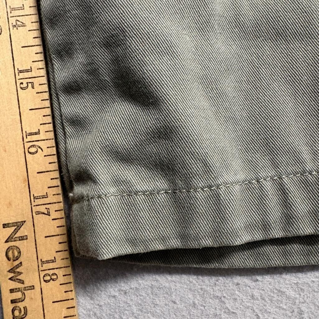 Cherokee Utility Crop Pants Womens Size 12 Green Cotton Cargo Capris Hook Loop
