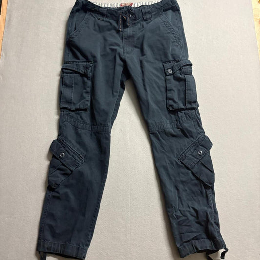 Matchstick Cargo Pants Mens 38 Black Cotton Multi Pocket Tactical Utility
