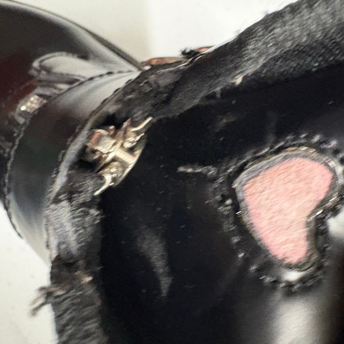 Dr Martens Lazy Oaf Devon Heart Buckle Platform Boots Black Leather Womens