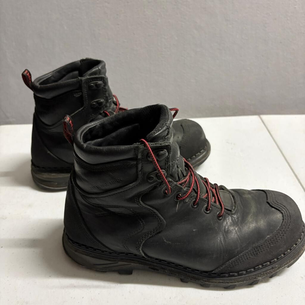 Red Wing 2411 Mens 9 EE Black Leather Waterproof Safety Toe Work Boots Made in