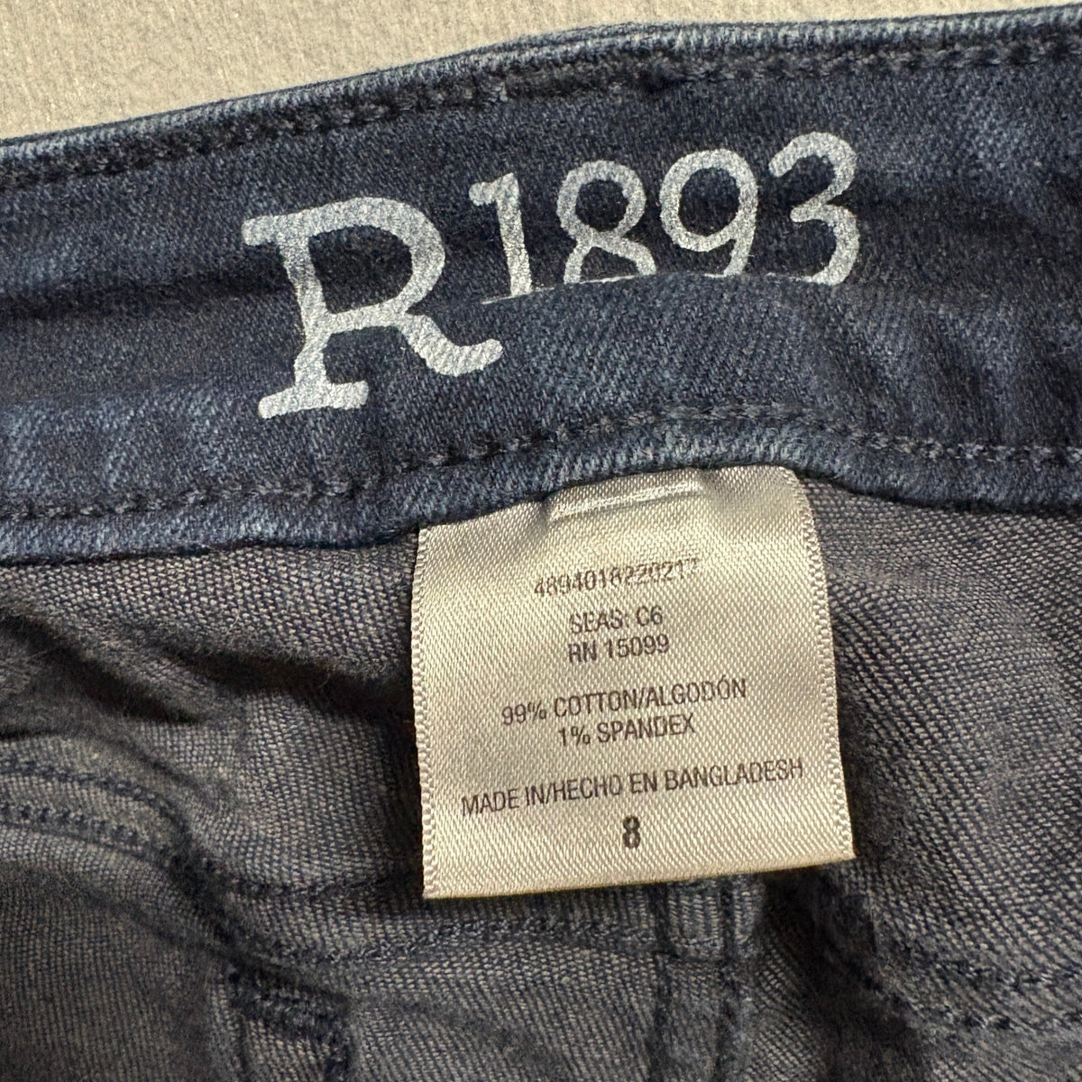 Roebuck and Co R1893 Bootcut Jeans Womens Size 8 Dark Wash Stretch Denim Blue