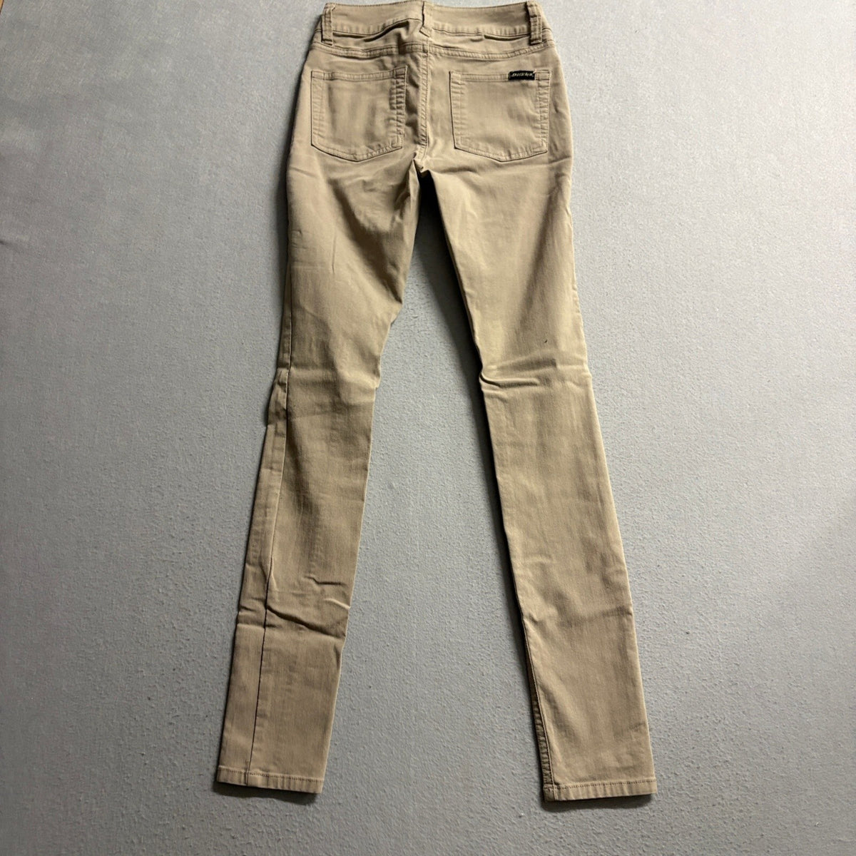 Dickies Girl Womens Skinny Pants Size 0/24 Khaki Beige Stretch Chino GM146