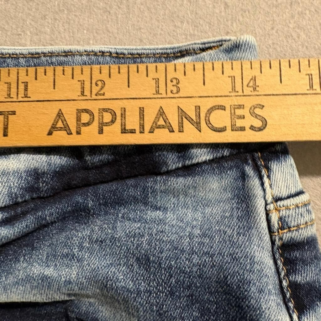 Good American High Rise Skinny Jeans Womens Size 10 30 Blue Denim Raw Hem