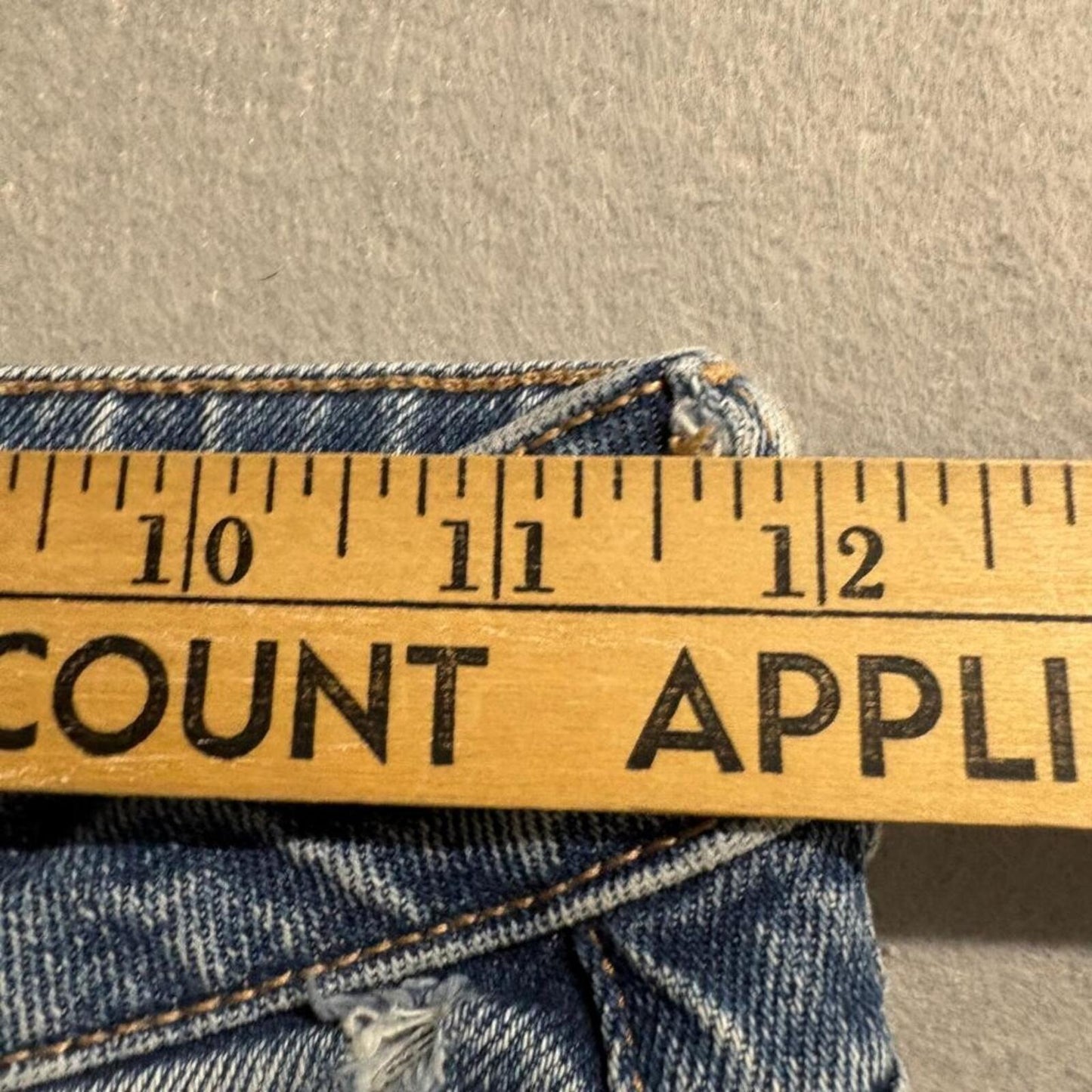 American Eagle Mom Straight Jeans Womens 000 Short Blue Distressed High Rise