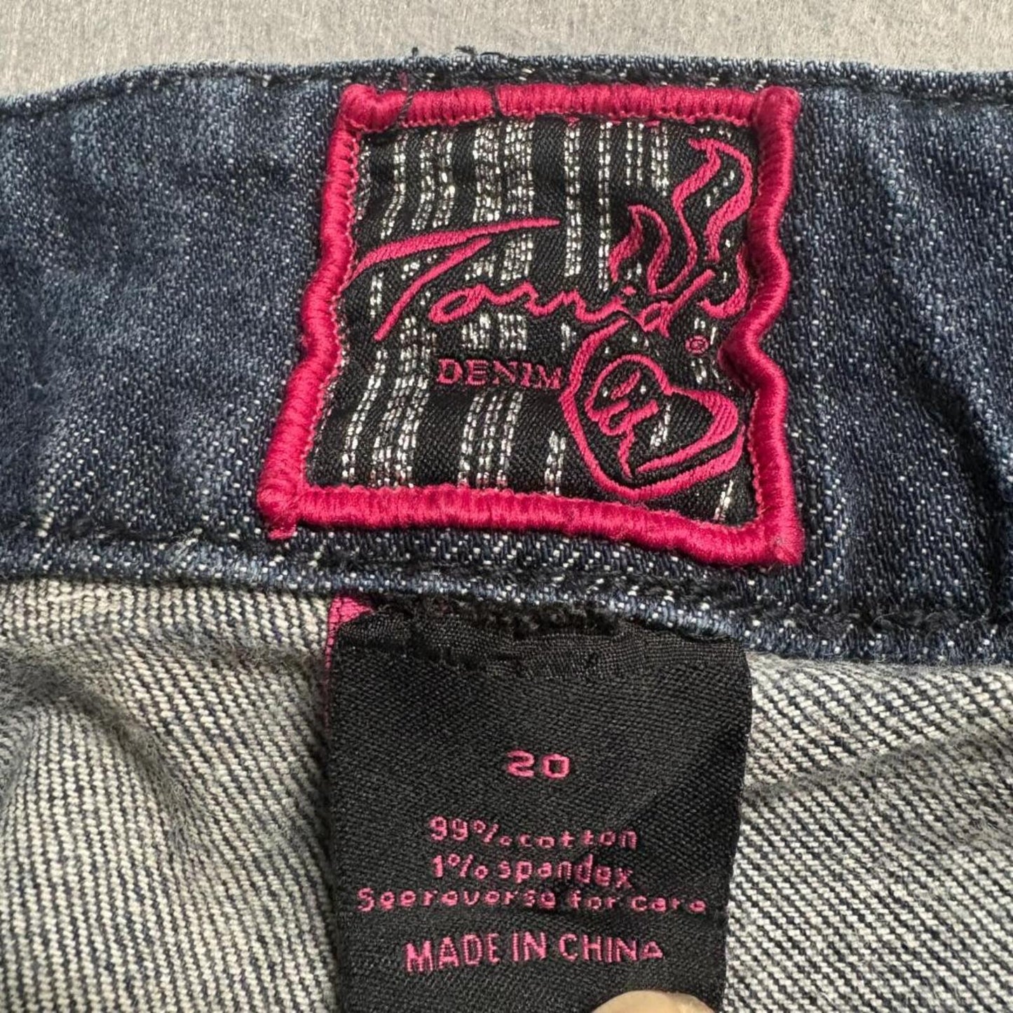 Torrid Denim Distressed Jeans Womens Plus Size 20 Blue Sequins Straight Leg